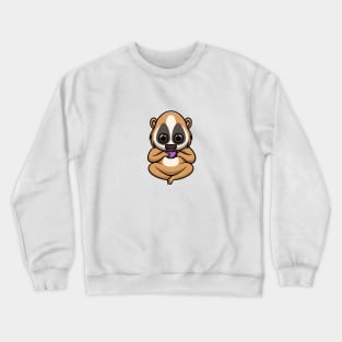 Cute Slow Loris Drinking Hot Chocolate Crewneck Sweatshirt